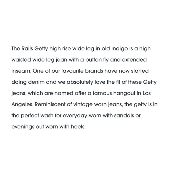 Rails NWT The Getty High Rise Wide Leg Jeans - Size 32 - Picture 2 of 14